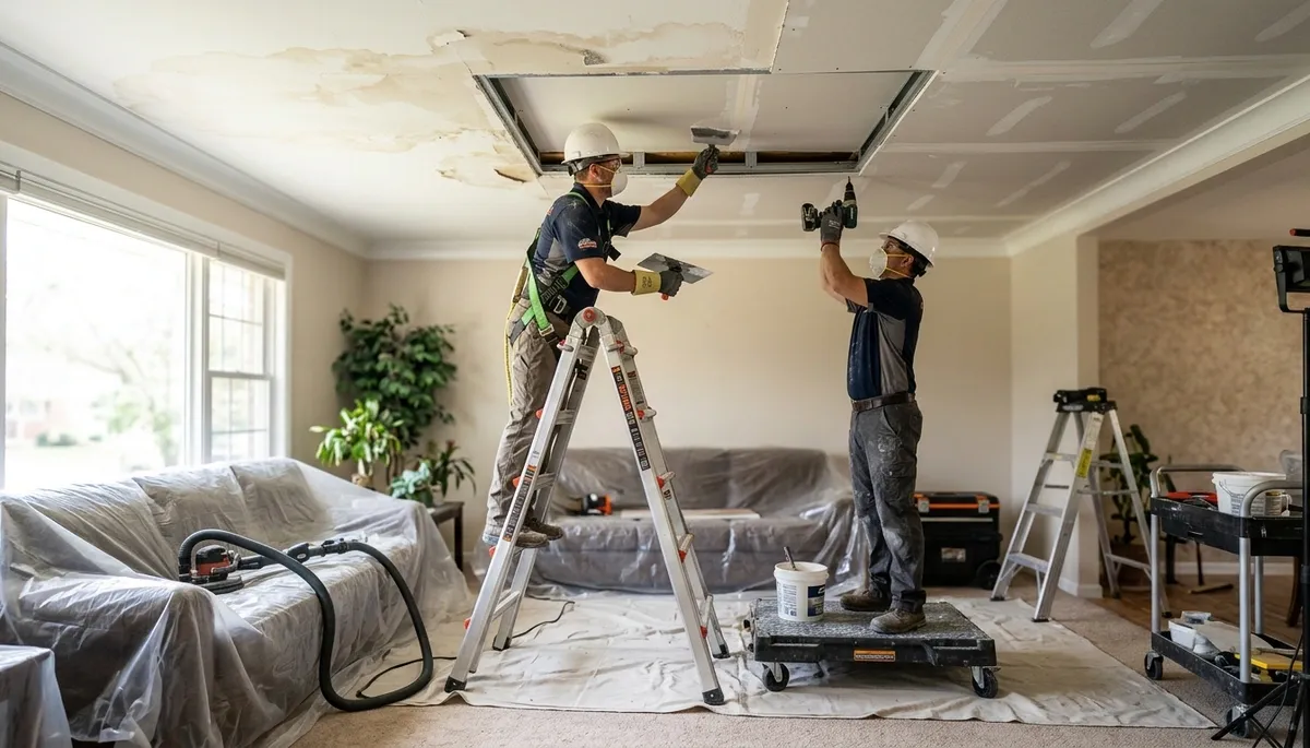 Ceiling Water Damage Repair Image 1