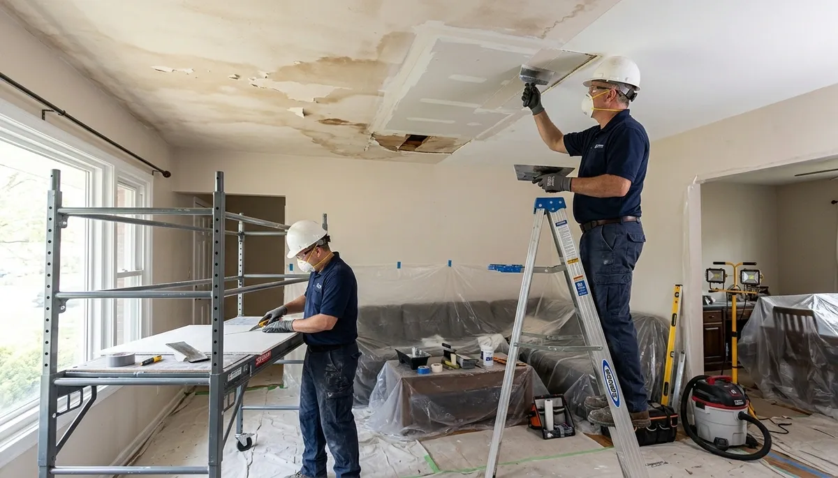 Ceiling Water Damage Repair Image 3